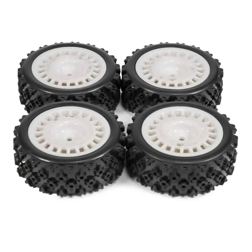 Für TT-01 Für TT-02 Für XV-01 Für DF-03 Für TA06 Für PTG2 Für HPI Für WR8 Geklebter Gummireifen Kunststoffräder Felge Für RC Für Rallye Für Rennwagen RC Car Reifen(White,B) von YONMFRDS
