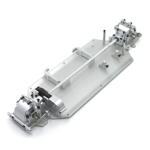 YONMFRDS Für WLtoys 1/12 124016 124017 124018 124019 Upgrade Teile Metall Bodenplatte Getriebe Differential Center Drive Paket RC Auto Zubehör RC Autoteile(Silver) von YONMFRDS