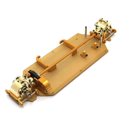 YONMFRDS Für WLtoys 1/12 124016 124017 124018 124019 Upgrade Teile Metall Bodenplatte Getriebe Differential Center Drive Paket RC Auto Zubehör RC Autoteile(Yellow) von YONMFRDS