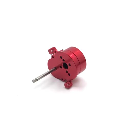 YONMFRDS Für WPL 1/10 D12 Upgraded Zubehör Metall Stahl Mid Gearbox RC Auto Ersatzteile RC Autoteile(Red) von YONMFRDS