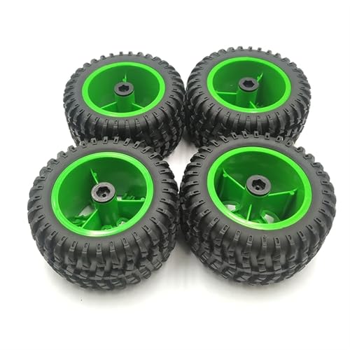 YONMFRDS Für Wltoys 12428 12423 12628 124019 144001 104001 Für Feiyue FY-03 Für JJRC Q46 Q40 Q39 1/12 RC-Autoersatzteile Upgrade Große Reifen RC Car Reifen(Green) von YONMFRDS