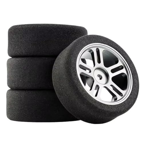 YONMFRDS Für Wltoys 144001 124019 124017 Für A959-Teile Auf Der Straße, 4-teilige Schaumreifen, 68-mm-Rad, Passend 12-mm-Sechskant, 1/16 1/14 1/12 Ferngesteuerte Autos RC Car Reifen(Gray) von YONMFRDS