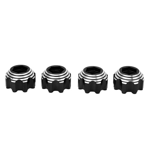 YONMFRDS RC Autoteile Für 8x32 3,8-Zoll-Räder Elektroauto-LKW-Optionsteile 4 Stück 8x32 Bis 17 Mm Sechskantadapter(Black) von YONMFRDS