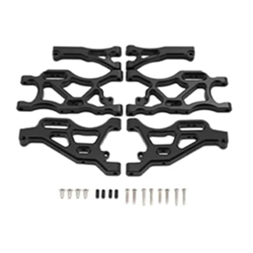 YONMFRDS RC Autoteile Für Arrma 1/7 Für Limitless Für Infraction 6S 1/8 Für Typhon 6S Metall Vorne Hinten Suspension Arm Set RC Auto Upgrade Teile Zubehör(Black) von YONMFRDS