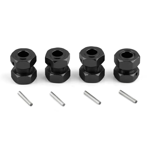 RC Autoteile Für Arrma Für Kraton Für Typhon Für Outcast 1/8 Für Infraction Für Limitless Für Mojave Für Felony 1/7 Metall 17mm Erweiterte Rad Hex Nabe Adapter(Black) von YONMFRDS