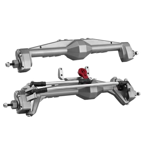 YONMFRDS RC Autoteile Für Axial Für Capra 1.9 Für UTB Für AXI03004 Für Buggy F9 Für Wraith 90018 RR10 Für 1/10 RC Crawler Ganzmetall-Upgradeteil Für Die Portalachse Vorne Und Hinten(Gray,Front Rear) von YONMFRDS