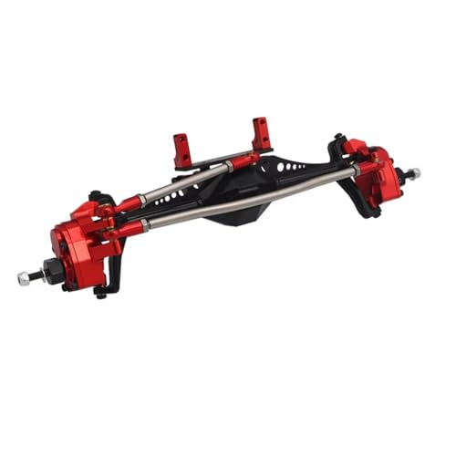 YONMFRDS RC Autoteile Für Axial Für Capra 1.9 Für Unlimited Für Trail Für Buggy Für UTB Für Currie F9 Für 1/10 RC Crawler Car Upgrade Aluminiumlegierung Vorder- Und Hinterportalachse(Red,Front) von YONMFRDS