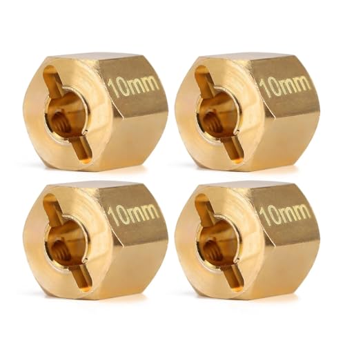 RC Autoteile Für Axial Für SCX10 90046 RR10 Für RGT 86100 Für MST Für UTB18 1/10 Metall Messing Schwerer Rad Hex Hub 8/9/10MM RC Crawler Auto Zubehör 4PCS(10mm) von YONMFRDS