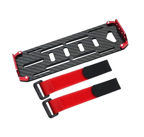 RC Autoteile Für Axial Für SCX10 CC01 F350 D90 1:10 RC Crawler Auto Modell Spielzeug Teil Batterie Montage Platte Dekoration Modifikation RC Auto Zubehör(Red) von YONMFRDS