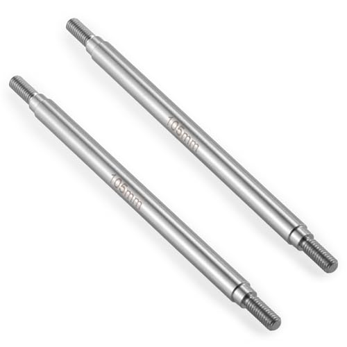 YONMFRDS RC Autoteile Für Axial Für SCX10 CC01 F350 D90 Für TRX-4 TRX-6 1/10 50-155mm Metall Link Stange 6,0mm M4 Dekoration Ersatz RC Auto Teile Zubehör(6x105mm 2Pcs) von YONMFRDS