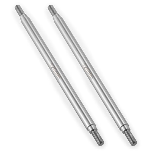 YONMFRDS RC Autoteile Für Axial Für SCX10 CC01 F350 D90 Für TRX-4 TRX-6 1/10 50-155mm Metall Link Stange 6,0mm M4 Dekoration Ersatz RC Auto Teile Zubehör(6x120mm 2Pcs) von YONMFRDS