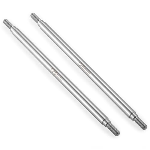 YONMFRDS RC Autoteile Für Axial Für SCX10 CC01 F350 D90 Für TRX-4 TRX-6 1/10 50-155mm Metall Link Stange 6,0mm M4 Dekoration Ersatz RC Auto Teile Zubehör(6x125mm 2Pcs) von YONMFRDS