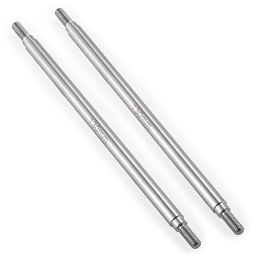 YONMFRDS RC Autoteile Für Axial Für SCX10 CC01 F350 D90 Für TRX-4 TRX-6 1/10 50-155mm Metall Link Stange 6,0mm M4 Dekoration Ersatz RC Auto Teile Zubehör(6x130mm 2Pcs) von YONMFRDS