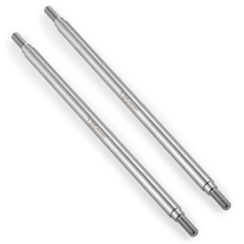 YONMFRDS RC Autoteile Für Axial Für SCX10 CC01 F350 D90 Für TRX-4 TRX-6 1/10 50-155mm Metall Link Stange 6,0mm M4 Dekoration Ersatz RC Auto Teile Zubehör(6x135mm 2Pcs) von YONMFRDS