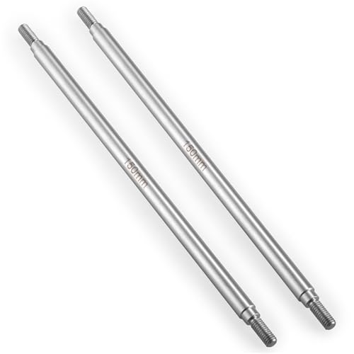 YONMFRDS RC Autoteile Für Axial Für SCX10 CC01 F350 D90 Für TRX-4 TRX-6 1/10 50-155mm Metall Link Stange 6,0mm M4 Dekoration Ersatz RC Auto Teile Zubehör(6x150mm 2Pcs) von YONMFRDS