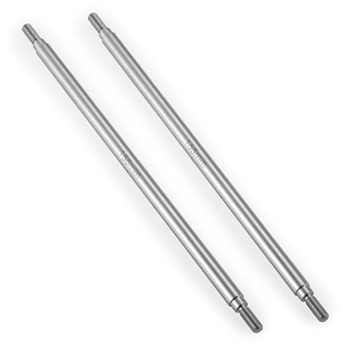 YONMFRDS RC Autoteile Für Axial Für SCX10 CC01 F350 D90 Für TRX-4 TRX-6 1/10 50-155mm Metall Link Stange 6,0mm M4 Dekoration Ersatz RC Auto Teile Zubehör(6x155mm 2Pcs) von YONMFRDS