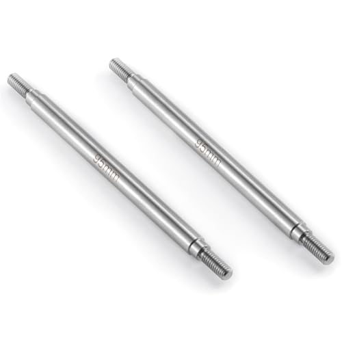 YONMFRDS RC Autoteile Für Axial Für SCX10 CC01 F350 D90 Für TRX-4 TRX-6 1/10 50-155mm Metall Link Stange 6,0mm M4 Dekoration Ersatz RC Auto Teile Zubehör(6x95mm 2Pcs) von YONMFRDS