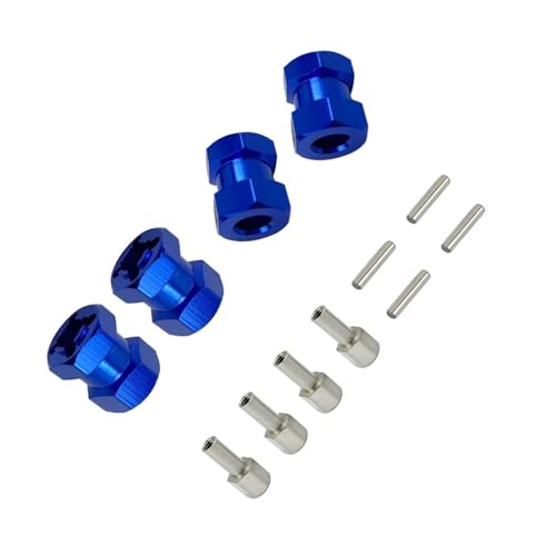 YONMFRDS RC Autoteile Für Axial Für SCX10 F350 D90 AX10 CC01 1/10 12mm Hex Radnabe Stick Adapter 12/15/20/25mm Verlängerung Combiner Koppler RC Crawler Auto Zubehör(Blue,12mm) von YONMFRDS