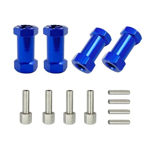 YONMFRDS RC Autoteile Für Axial Für SCX10 F350 D90 AX10 CC01 1/10 12mm Hex Radnabe Stick Adapter 12/15/20/25mm Verlängerung Combiner Koppler RC Crawler Auto Zubehör(Blue,25mm) von YONMFRDS