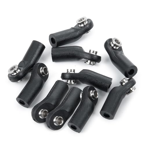 YONMFRDS RC Autoteile Für Axial Für SCX10 Für Wraith Für TRX-4 1/10 M4 Kunststoff Link Stange Ende Kugeln Gelenkkopf Im Uhrzeigersinn Gewinde Ersatz RC Auto Upgrade Teile 10 Stücke(Type c) von YONMFRDS