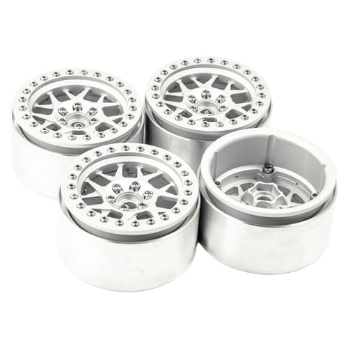 YONMFRDS RC Autoteile Für Axial Für SCX10 Für Wraith Für TRX-4 D90 1/10 RC Crawler Auto Upgrade Teile Metall 1,9"/2,2 Zoll Beadlock Rad Felgen Dekoration Zubehör 25/35mm(2.2inch 35mm 14) von YONMFRDS