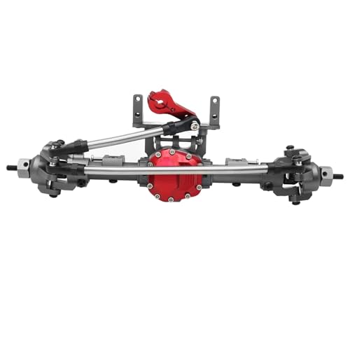 YONMFRDS RC Autoteile Für Axial Für SCX10 II Für AR44 90047 90046 Für AX90060 Für 1/10 RC Crawler Builders Upgrade Aluminium Legierung CNC Vorne Hinterachse Set 30T/8T(Gray,Front) von YONMFRDS