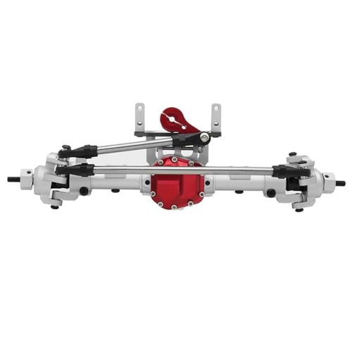 YONMFRDS RC Autoteile Für Axial Für SCX10 II Für AR44 90047 90046 Für AX90060 Für 1/10 RC Crawler Builders Upgrade Aluminium Legierung CNC Vorne Hinterachse Set 30T/8T(Silver,Front) von YONMFRDS