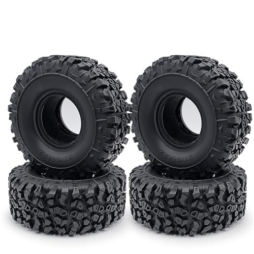 YONMFRDS RC Autoteile Für Axial Für SCX10 III Für Capra Für TRX-4 1/10 RC Auto Für Monster Truck Upgrade Teile 2,2 Zoll Gummi Reifen Rad Reifen Mit Schaum Auto Zubehör(140mm 3) von YONMFRDS