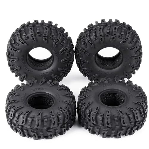 RC Autoteile Für Axial Für SCX24 1/24 Für TRX-4M 1/18 64 * 24mm/27mm Swamper Schlamm Gelände Gummi Rad Reifen RC Auto Upgrade Teile Dekoration Zubehör(Type A) von YONMFRDS