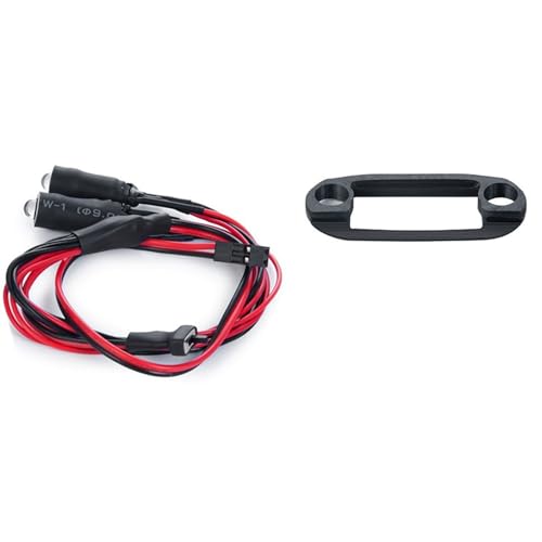 YONMFRDS RC Autoteile Für Axial Für SCX24 Für AXI00002 1/24 Front Licht Lampe Mit Halterung Scheinwerfer Upgrade Teile Dekoration Modifikation RC Auto Zubehör(Red and White) von YONMFRDS