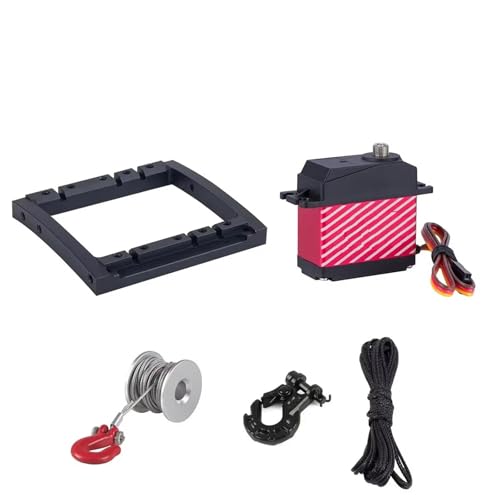 YONMFRDS RC Autoteile Für Capra Für SCX10 II 1/10 RC Rigs Crawler Achse Comp TGH Rails Für LCG Chassis Kit Upgrade Teil Lenkung Winde Dual Servo Mount Zubehör(Set 6) von YONMFRDS