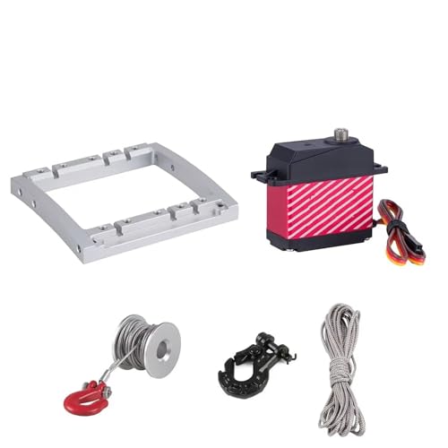 YONMFRDS RC Autoteile Für Capra Für SCX10 II 1/10 RC Rigs Crawler Achse Comp TGH Rails Für LCG Chassis Kit Upgrade Teil Lenkung Winde Dual Servo Mount Zubehör(Set 8) von YONMFRDS