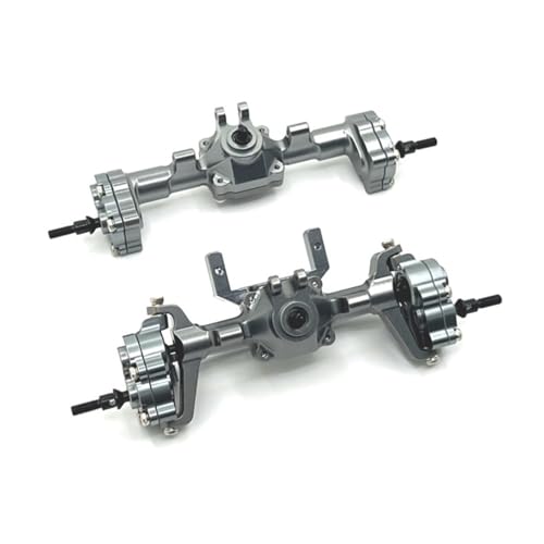 RC Autoteile Für FMS Für FCX24 Ersatz Metall Portal Achse Komplette Vorder- Und Hinterachse 1/24 RC Auto Upgrade Teile Modifikation Zubehör(Gray,Set) von YONMFRDS