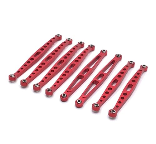 YONMFRDS RC Autoteile Für HB Toys Für ZP1009 ZP1010 ZP1001 ZP1002 ZP1003 ZP1004 ZP1005 ZP1006 ZP1007 ZP1008 1/10 Metall Chassis Suspension Link Stange Spurstange RC Auto Upgrade Teile(Red) von YONMFRDS