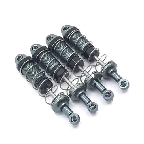 RC Autoteile Für HBX 16890 16890A 16889 16889A Für SG1601 SG1602 Für Flyhal Für FC600 1/16 Metall Stoßdämpfer Dämpfer RC Auto Upgrade Teile Refit Zubehör(Gray) von YONMFRDS