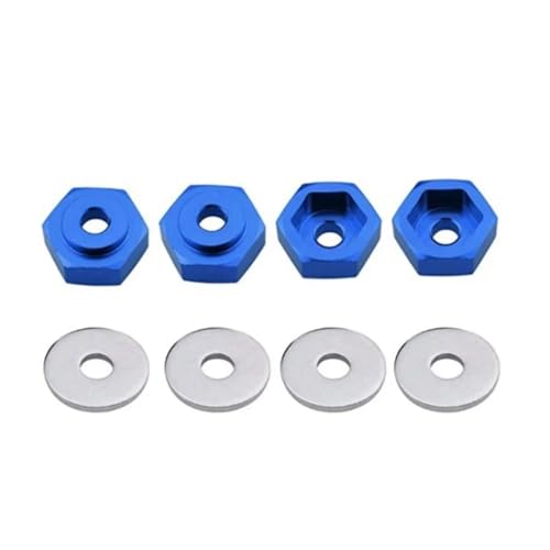 YONMFRDS RC Autoteile Für HSP 1/10 1/8 RC Auto Für Buggy Für Monster Truck 12mm Bis 17mm Rad Adapter Stick Hub Combiner Hexagonal Hex Loch 6mm Teile(Blue) von YONMFRDS