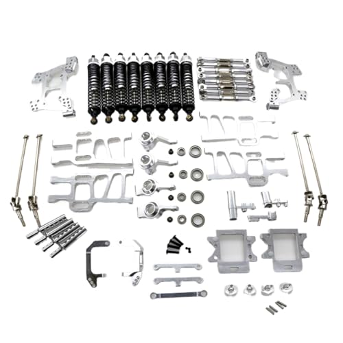 YONMFRDS RC Autoteile Für HSP 94111 94108 94110 Für 1:10 RC Crawler Auto Für Monster Full Set Upgrade Teile(Silver) von YONMFRDS