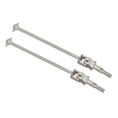 YONMFRDS RC Autoteile Für HSP Für Redcat 102015 106015 108015 94102 94103 94123 94177 94106 94107 94111 94108 2PCS Dogbone Antriebswelle CVD Für 1/10 RC Auto(Silver,85.5MM) von YONMFRDS