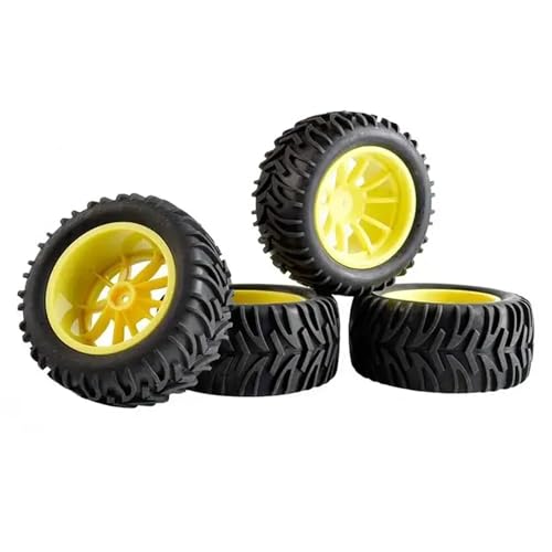 YONMFRDS RC Autoteile Für HSP Für Unendliche Für 1/10 Fernbedienung Auto 94111 Reifen 120mm Für Monster Truck Rad Kupplung 12mm(Yellow) von YONMFRDS