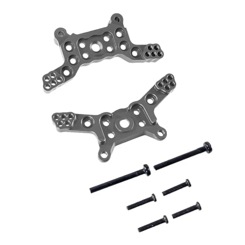 YONMFRDS RC Autoteile Für Hyper Go Für MJX Für H14BM 14209 14210 1/14 Vorne Und Hinten Schock Turm Metall Upgrade Zubehör Teile(Gray) von YONMFRDS