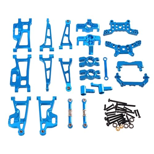 YONMFRDS RC Autoteile Für MJX 14209 14210 4WD Für 1/14 RC Auto Teile Rahmen Zerbrechlich Kits Metall Upgrade Ersatz Für Off-Road(Blue) von YONMFRDS