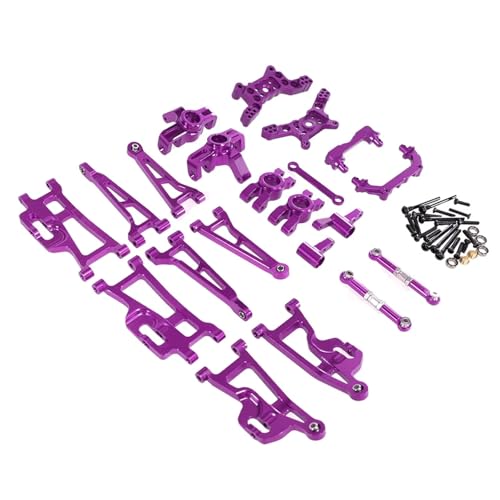 YONMFRDS RC Autoteile Für MJX 14209 14210 4WD Für 1/14 RC Auto Teile Rahmen Zerbrechlich Kits Metall Upgrade Ersatz Für Off-Road(Purple) von YONMFRDS