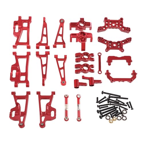 YONMFRDS RC Autoteile Für MJX 14209 14210 4WD Für 1/14 RC Auto Teile Rahmen Zerbrechlich Kits Metall Upgrade Ersatz Für Off-Road(Red) von YONMFRDS