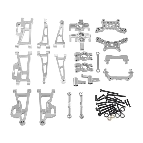 YONMFRDS RC Autoteile Für MJX 14209 14210 4WD Für 1/14 RC Auto Teile Rahmen Zerbrechlich Kits Metall Upgrade Ersatz Für Off-Road(Silver) von YONMFRDS