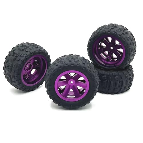 YONMFRDS RC Autoteile Für MJX 14209 Für WLtoys 144001 Für RIaarIo Für SCY 16101 Für JJRC Für LC Für HuanSu 1/14 RC Autoteile Metall Verbesserte Klemme Radnabe Reifen(Purple) von YONMFRDS