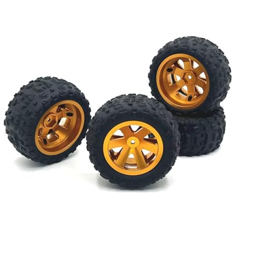 YONMFRDS RC Autoteile Für MJX 14209 Für WLtoys 144001 Für RIaarIo Für SCY 16101 Für JJRC Für LC Für HuanSu 1/14 RC Autoteile Metall Verbesserte Klemme Radnabe Reifen(Yellow) von YONMFRDS