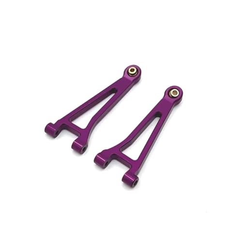 YONMFRDS RC Autoteile Für MJX Für Hyper Für Go 14210 14209 14210B Für 1/14 RC Autos RC LKW Verbesserte Teile Aluminium Legierung Front Upper Für Schaukel Arm(Purple) von YONMFRDS