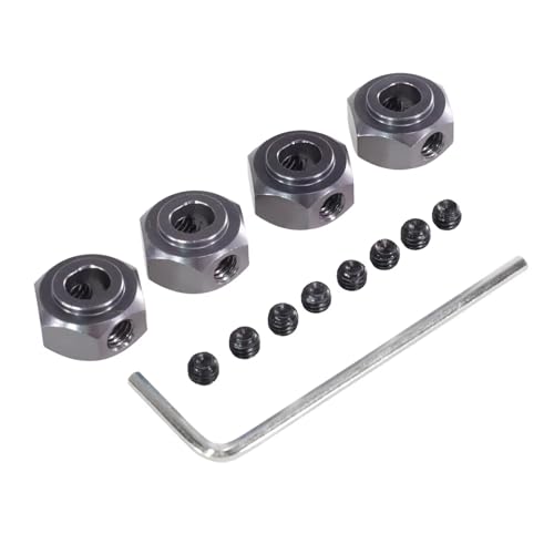YONMFRDS RC Autoteile Für MJX Für Hyper Go 10208 Für H12Y 1/10 1/12 Metall 12mm Hex Stecker RC Auto Upgrade Teile Zubehör Ersatz Teile(Titanium) von YONMFRDS