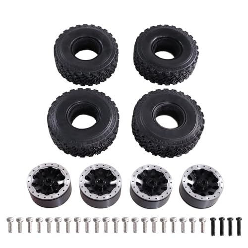 YONMFRDS RC Autoteile Für MN 1/12 Für MN82 LC79 MN78 D90 D91 D96 99S Für WPL 1/16 Für Feiyu Für JJRC RC Teile Metall Sechs Rad Stick Clip Reifen Radnabe Reifen RC Auto Zubehör(Black) von YONMFRDS