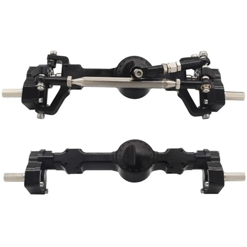 YONMFRDS RC Autoteile Für MN D90 D91 D96 Für FJ45 Für MN99S MN98 MN45 MN40 MN90 MN91 MN96 MN99 Ersatz Metall Vorne Hinten Portal Achse Set 1/12 RC Auto Upgrade Teile(Black,Set) von YONMFRDS